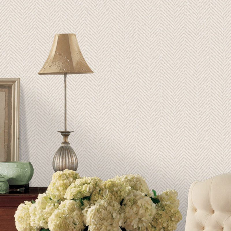 Rouleau de papier peint en tissu non tissé de couleur naturelle, décoration murale à chevrons pour chambre à coucher, 33' de longueur x 20,5" de largeur