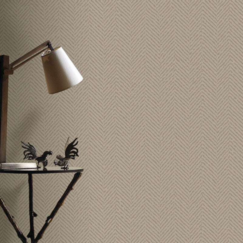 Rouleau de papier peint en tissu non tissé de couleur naturelle, décoration murale à chevrons pour chambre à coucher, 33' de longueur x 20,5" de largeur