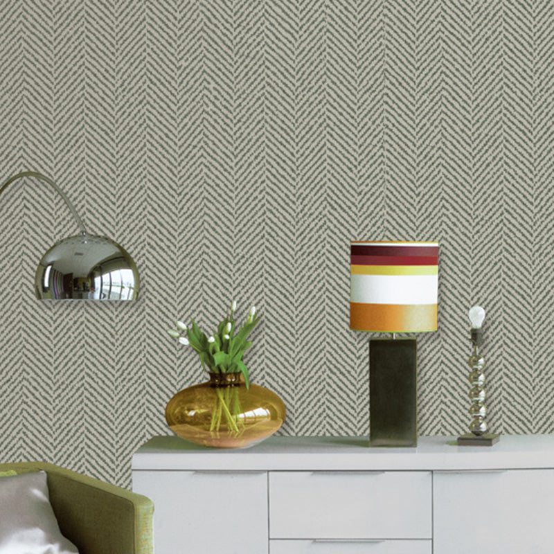 Rouleau de papier peint en tissu non tissé de couleur naturelle, décoration murale à chevrons pour chambre à coucher, 33' de longueur x 20,5" de largeur