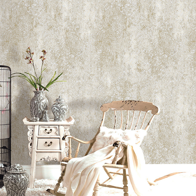 Stain-Resistant Cement Look Wall Covering 33'L x 20.5"W Retro Wallpaper Roll for Bedroom