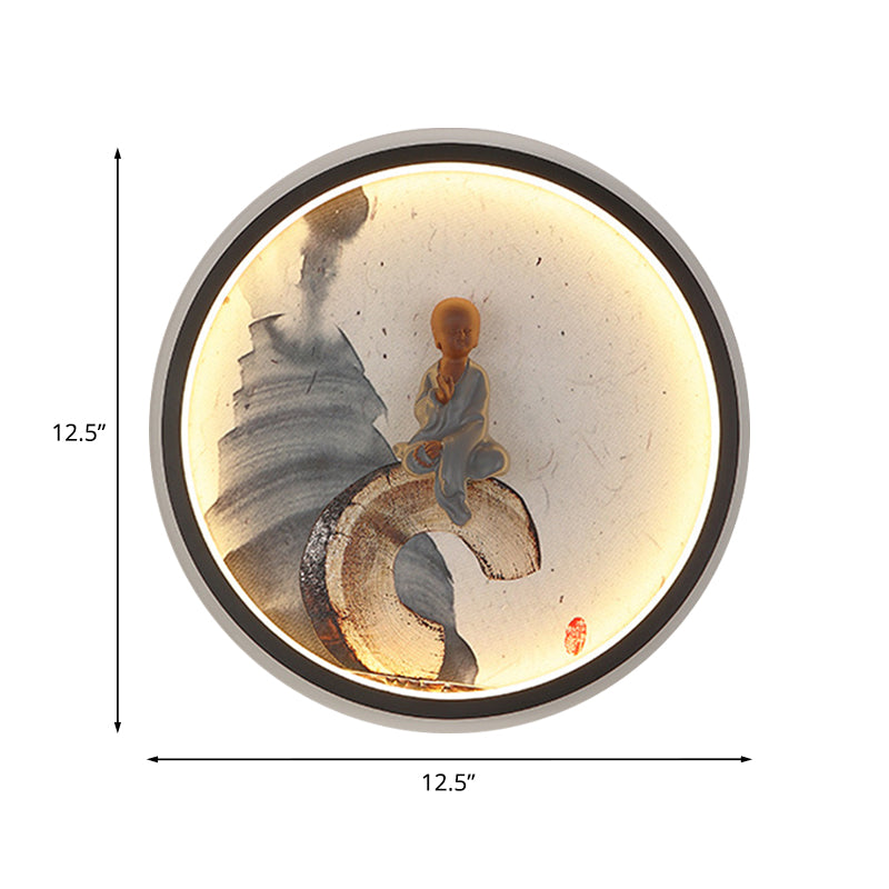 Éclairage mural LED Murd Murd Murd Murd Murd Murd Murd Asian Bouddha Boy Boy.