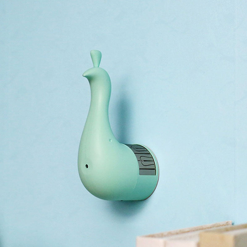 Pink/Green/White Peacock Wall Lighting Modern Stylish Plastic LED Sconce in Multi-Colored Light