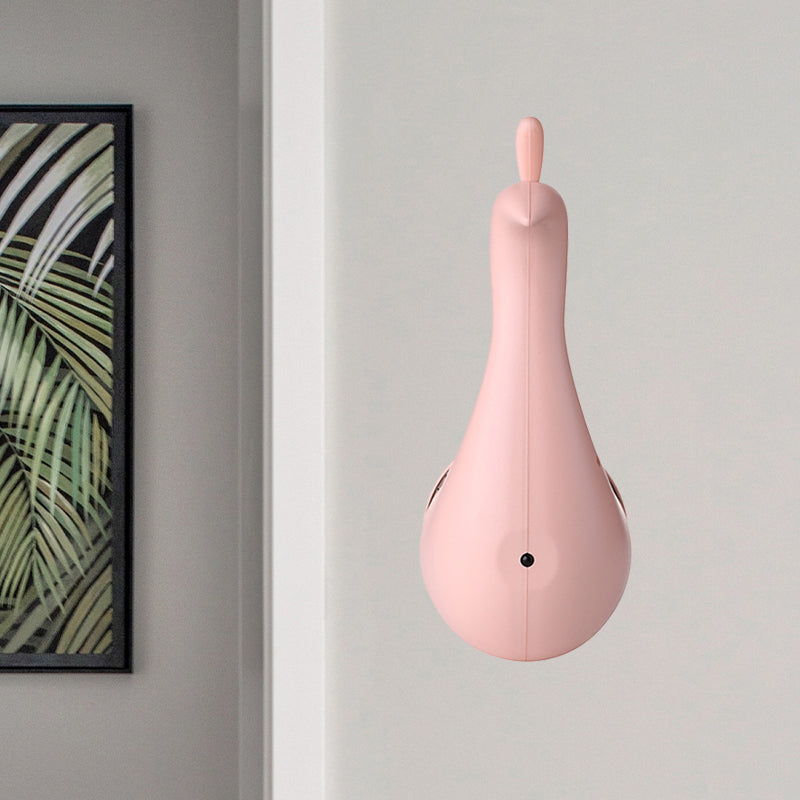 Pink/Green/White Peacock Wall Lighting Modern Stylish Plastic LED Sconce in Multi-Colored Light