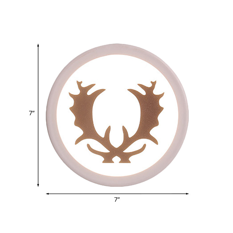 Corne nordique Corne de cerf / tête murale luminaire acrylique LED MUR LED Éclairage en blanc