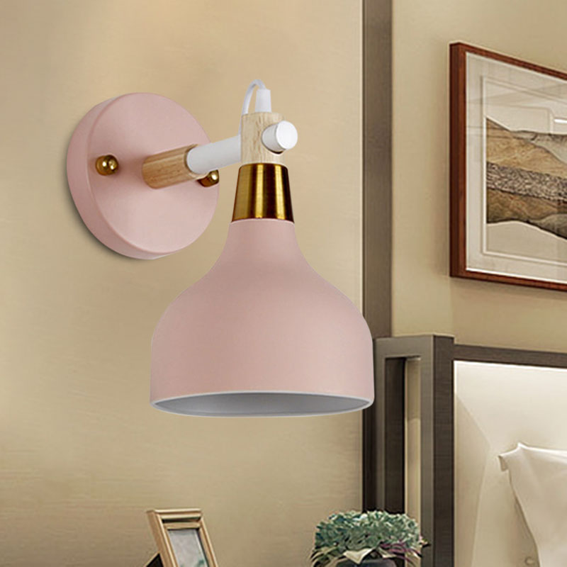 Angle Adjustable Metal Onion Wall Light 1 Light Nordic Sconce Lighting in Candy Color for Bathroom