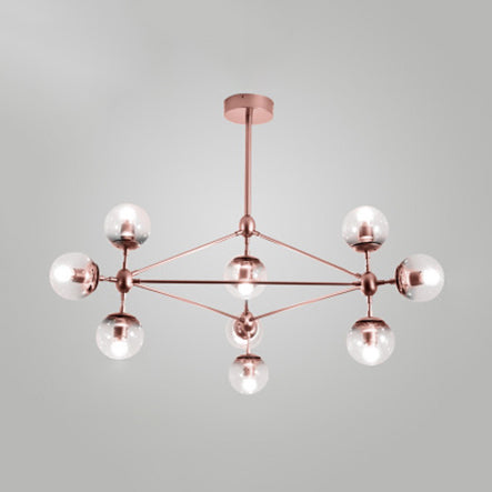 Geometrische kroonluchter eigentijdse metaal 10/15/21 Lichten messing/goud/roségoudhangend licht voor woonkamer