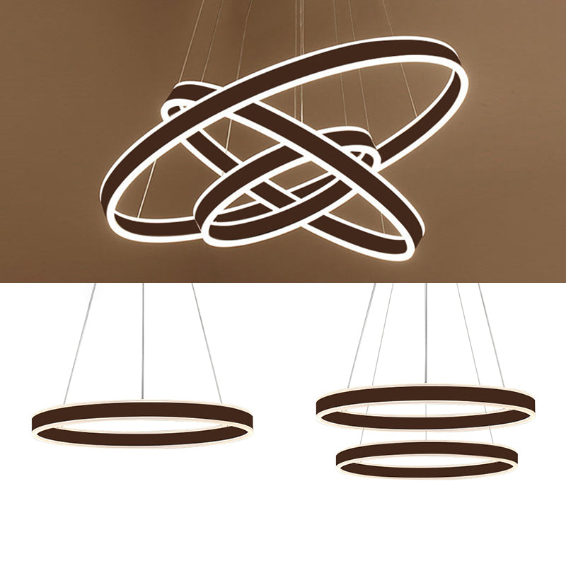 ANELLO BLACO/BRACCHI SPENDANTE CONTEMPOUNTO CONTEMPOUNTO 2/3/4 LUCI LADELIER ACRILICO IN LUCE COLDA/BIANCA