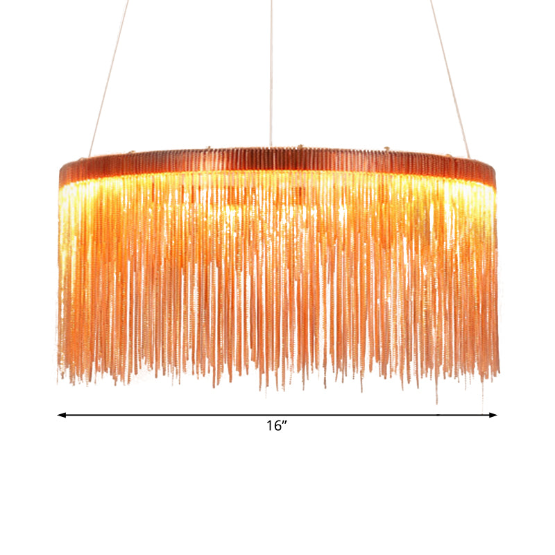 Lampada a soffitto a più livelli con metallo contemporaneo di nappa 1/2/3 teste lampadario in oro rosa per soggiorno