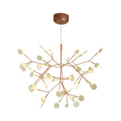 Apparecchiatura a soffitto ramificata nera/rosa in stile contemporaneo 30/45 luci lampadario del lampadario acrilico
