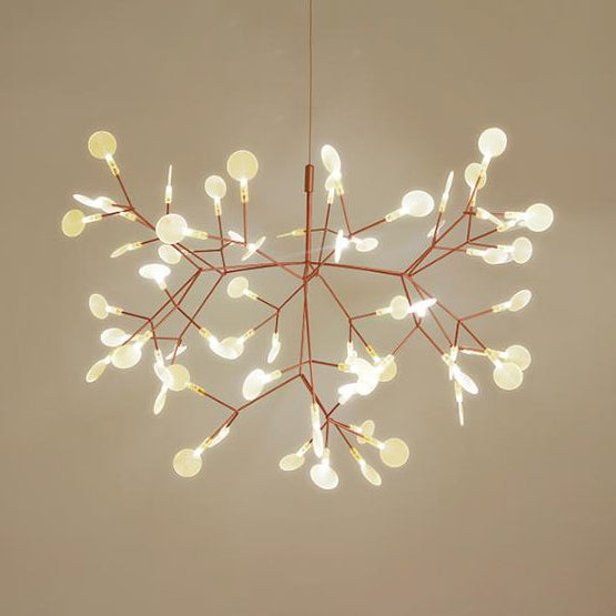 Apparecchiatura a soffitto ramificata nera/rosa in stile contemporaneo 30/45 luci lampadario del lampadario acrilico