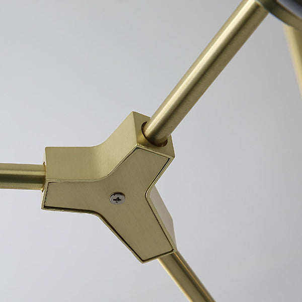 Bubble Chandelier Light Fixture with Ball Shade Modern Style Glass 5/6/7 Lights Black/Gold Finish Ceiling Lighting