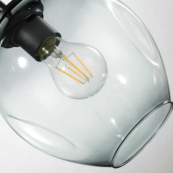 Bubble Chandelier Light Fixture with Ball Shade Modern Style Glass 5/6/7 Lights Black/Gold Finish Ceiling Lighting