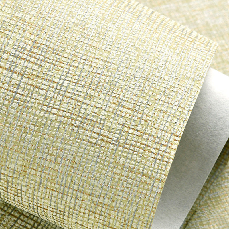 Neutral Color Nordic Wall Covering 20.5"W x 33'L Linen Textured Wallpaper for Dining Room