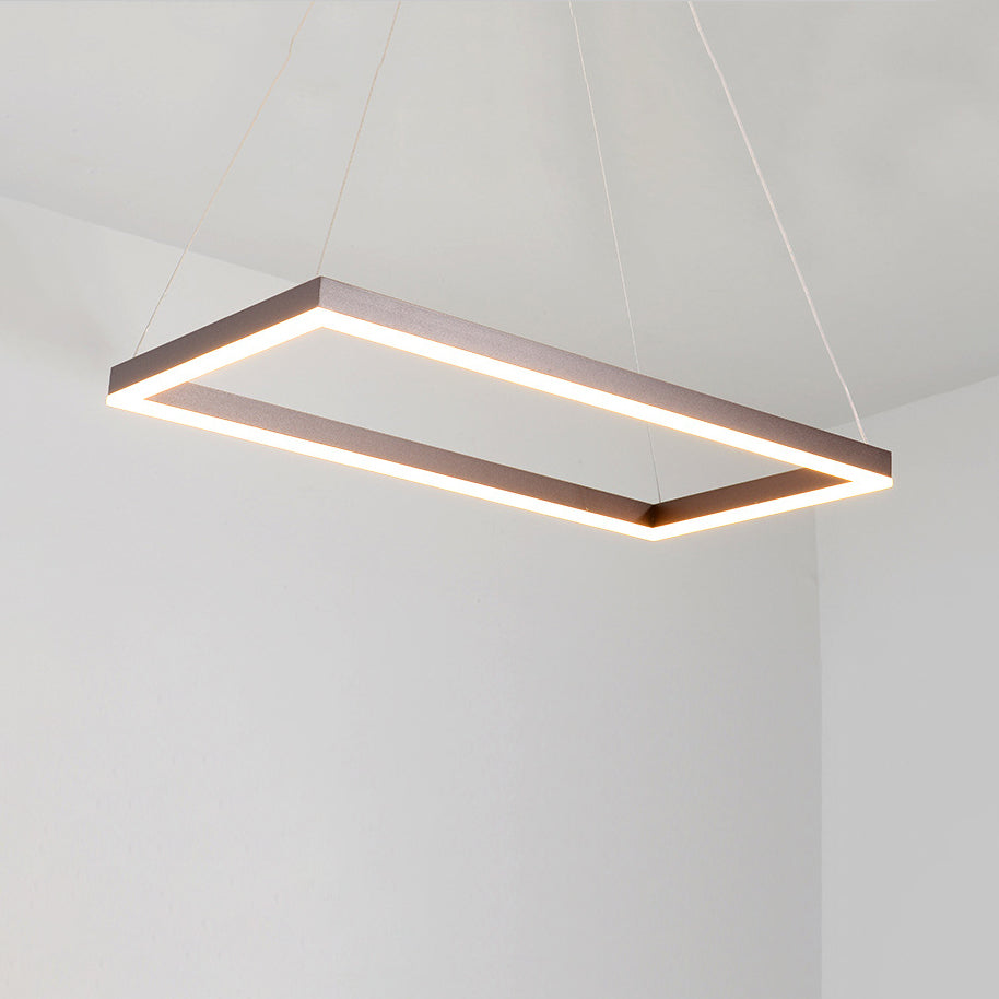 Lampadario multistrato per camera da letto acrilico 1/2/3/3/3 light a sospensione minimalista a LED nel caffè, luce calda/bianca/naturale