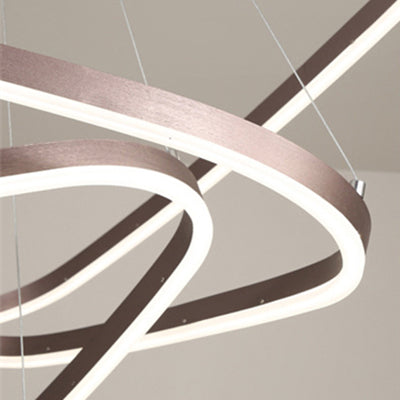 Acrylic Triangle LED Drop Pendant Contemporary 2/3/4-Light Ceiling Chandelier in Warm/White Light