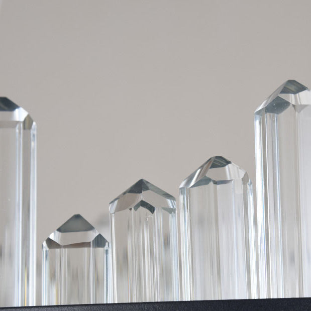 Contemporary Rectangular Pendant Ceiling Light Crystal Accent Gold LED Ceiling Chandelier in Warm/White Light, 21.5"/31.5"/39" Wide