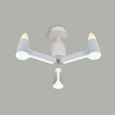 Kit de lámpara colgante cónica blanca Nordic 3/6/8 Luces de lámpara de metal Luz colgante para sala de estar