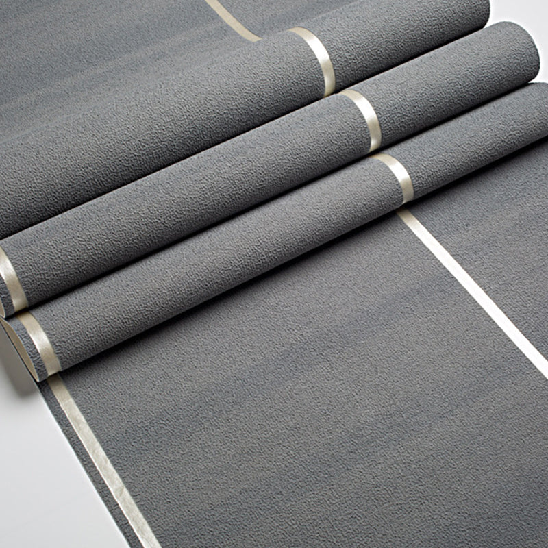 Modern Dark Color Flock Wallpaper Glitter Solid Moisture-Resistant Wall Covering for Living Room