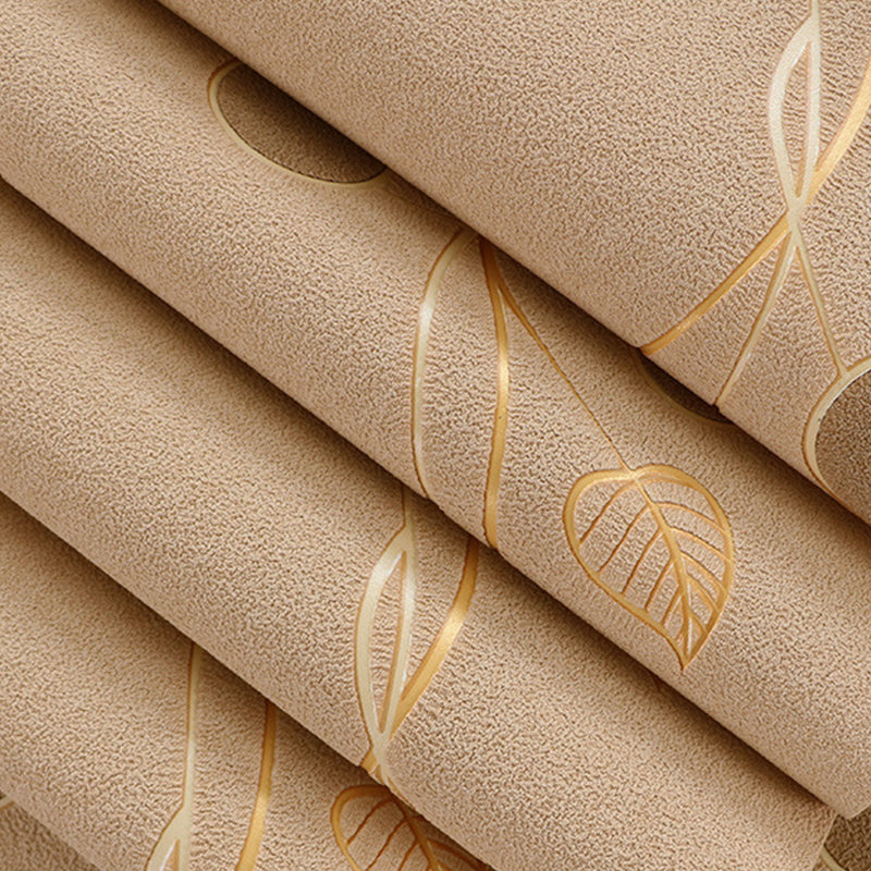 Modern 54.5-sq ft Wallpaper Roll Plant Non-Pasted Wall Decor in Soft Color for Bedroom