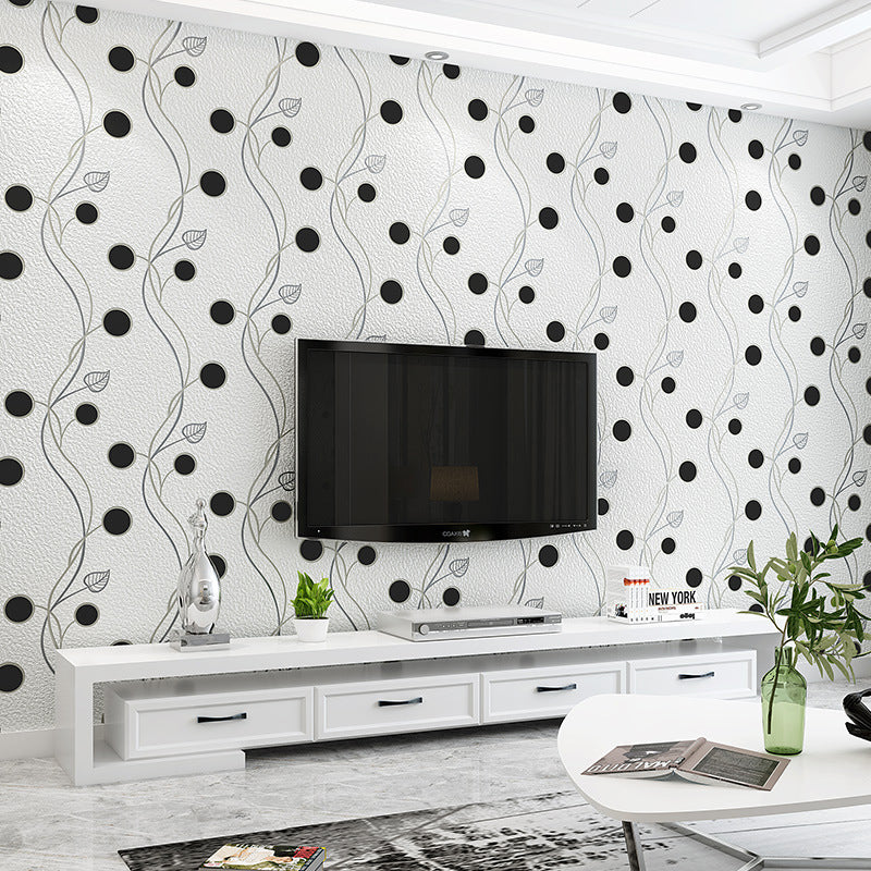 Rouleau de papier peint moderne de 54,5 pieds carrés, décoration murale non collée, couleur douce, pour chambre à coucher