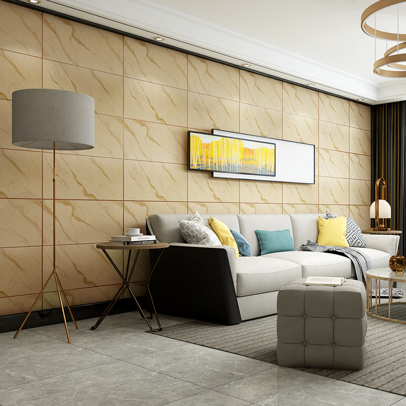 Geometric Dark Color Wallpaper Faux Marble Non-Pasted Wall Art for Living Room, 31' x 28"