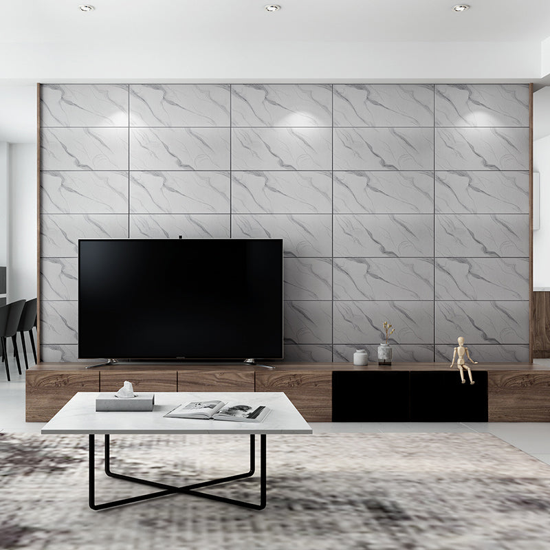 Geometric Dark Color Wallpaper Faux Marble Non-Pasted Wall Art for Living Room, 31' x 28"