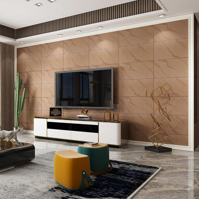 Geometric Dark Color Wallpaper Faux Marble Non-Pasted Wall Art for Living Room, 31' x 28"