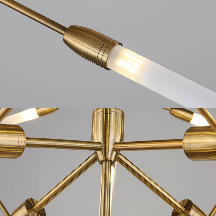 Accrilico Spur Lampadario illuminazione moderna elegante 5/25 luci per finitura in oro lampada a soffitto per soggiorno