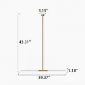 Lampadario tubolare acrilico moderno moderno 2/4/6 luci in bianco/nero/oro a soffitto in luce calda/bianca