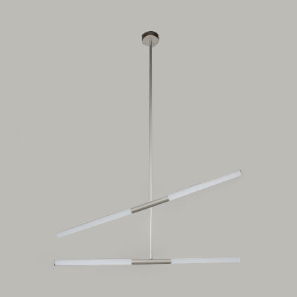 Lampadario tubolare acrilico moderno moderno 2/4/6 luci in bianco/nero/oro a soffitto in luce calda/bianca