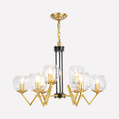 Kaarsen woonkamer kroonluchter met ovale schaduw goud modern elegant hanglamp in gouden afwerking