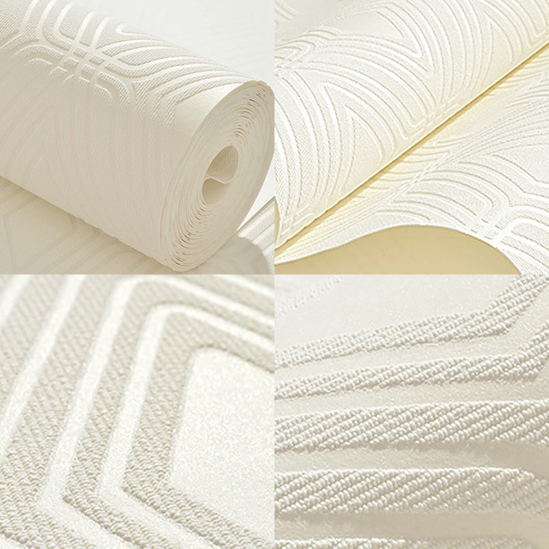 Textured PVC Wall Art Contemporary Non-Pasted Wallpaper Roll with Diamond Pattern
