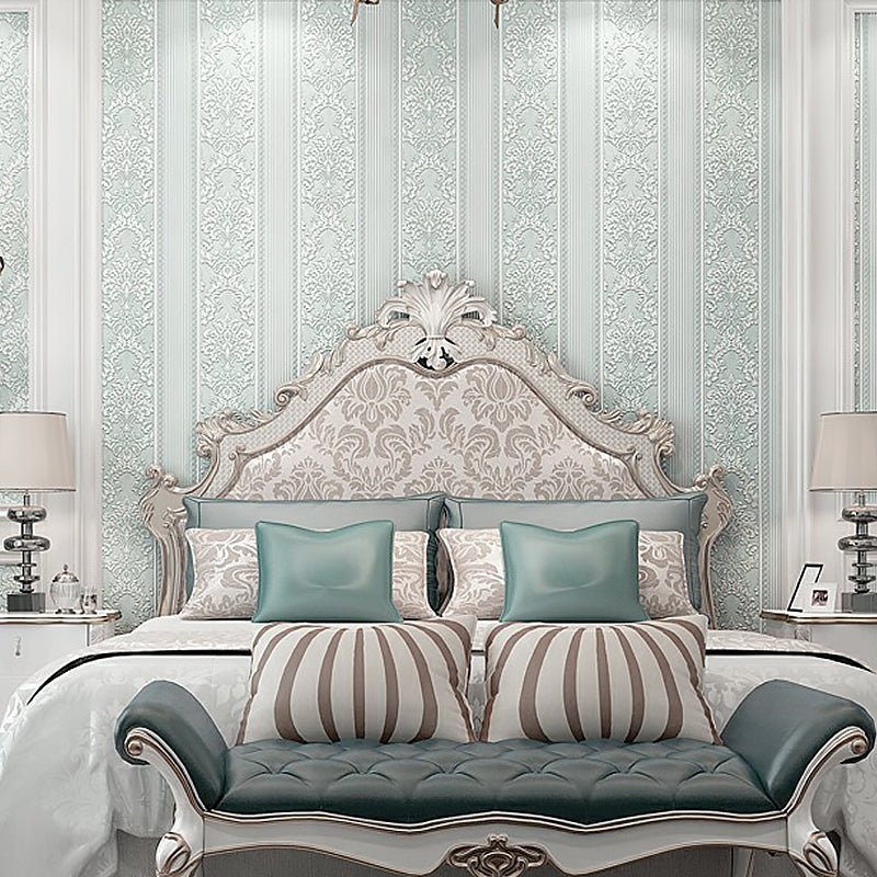 Retro Soft Color Unpasted Wallpaper Smooth Medallion Moisture Resistant Wall Art