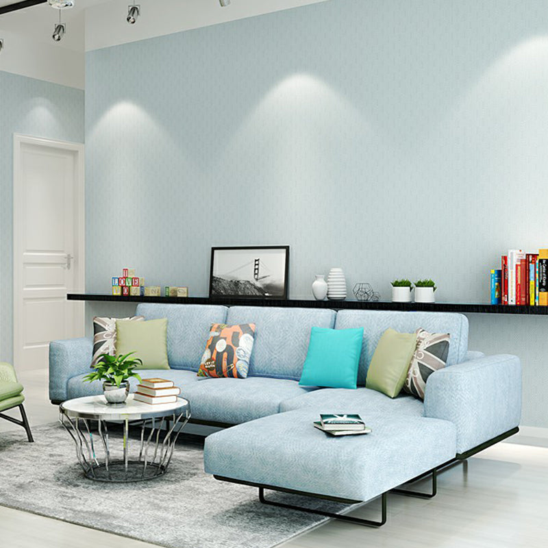 Wallpaper Plain Pastel Color Simplicity Non-Woven Cloth Wall Covering for Bedroom