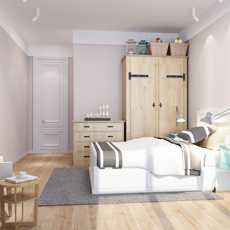 Wallpaper Plain Pastel Color Simplicity Non-Woven Cloth Wall Covering for Bedroom