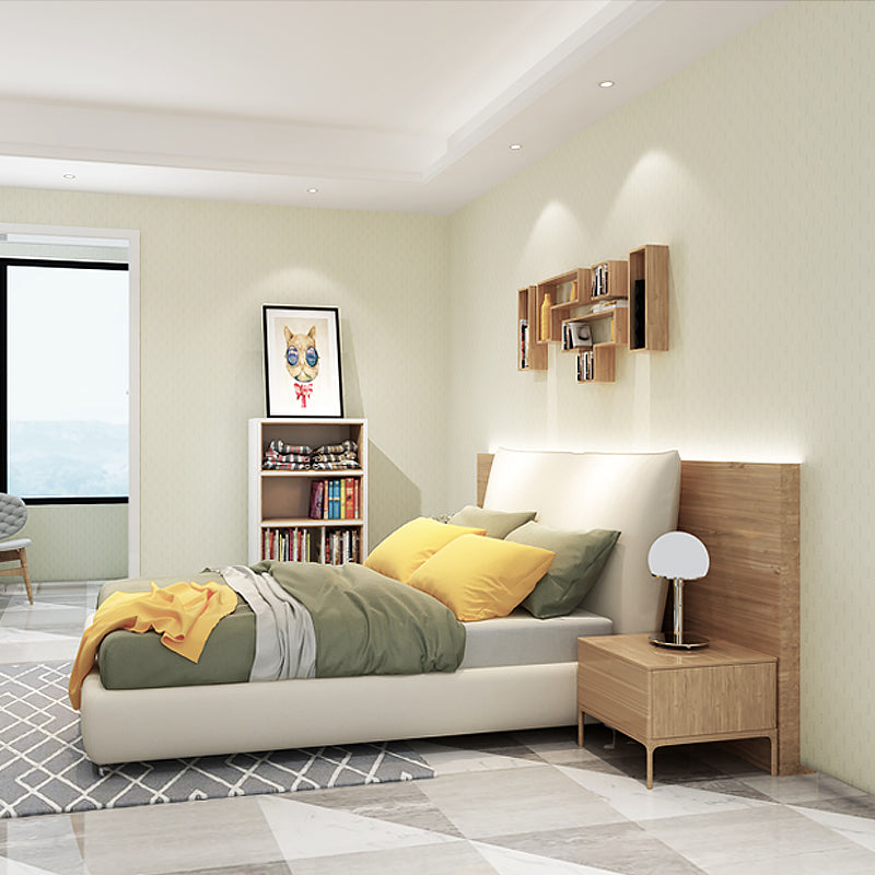 Wallpaper Plain Pastel Color Simplicity Non-Woven Cloth Wall Covering for Bedroom