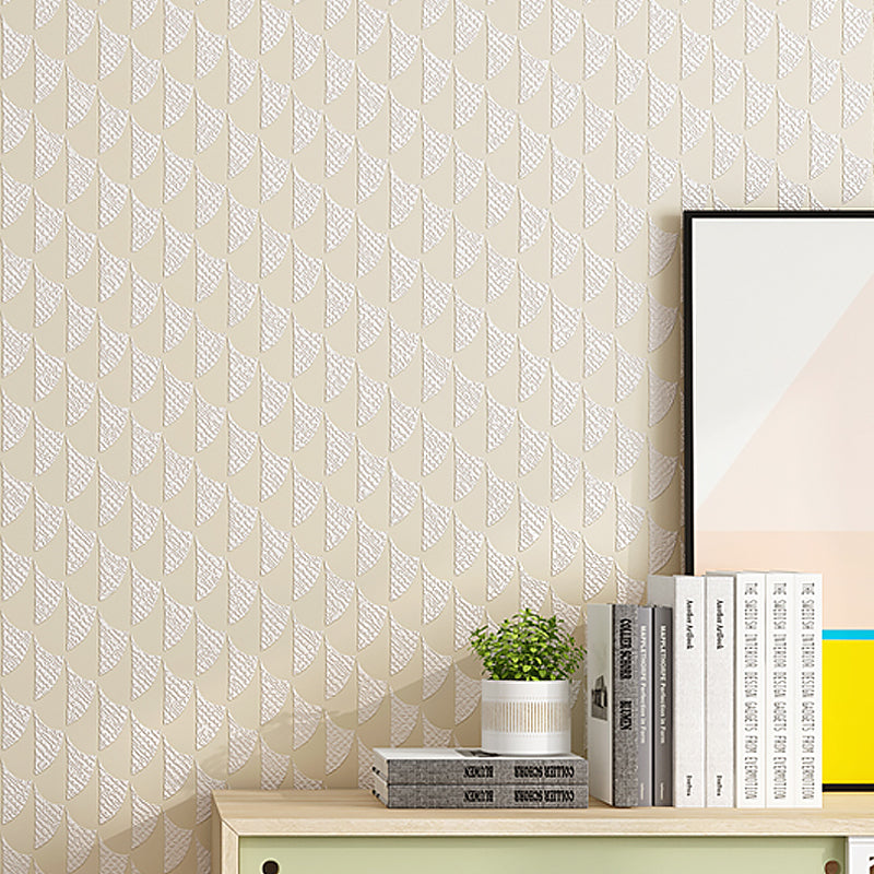 Minimalistisch vliesbehang in zachte kleuren, halfglanzend mozaïek, vochtbestendig wanddecoratie