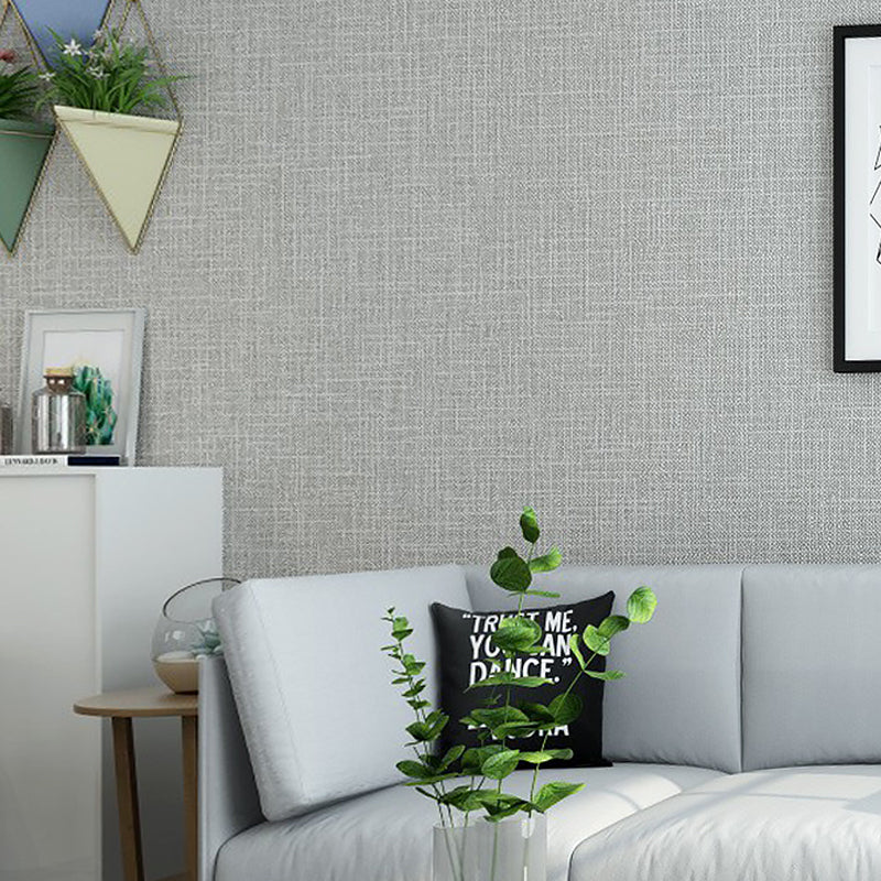 Simple Soft Color Non-Woven Wallpaper Smooth Solid Moisture-Resistant Wall Decor