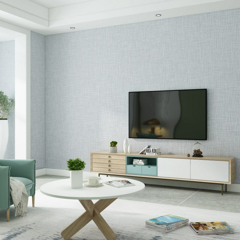 Simple Soft Color Non-Woven Wallpaper Smooth Solid Moisture-Resistant Wall Decor