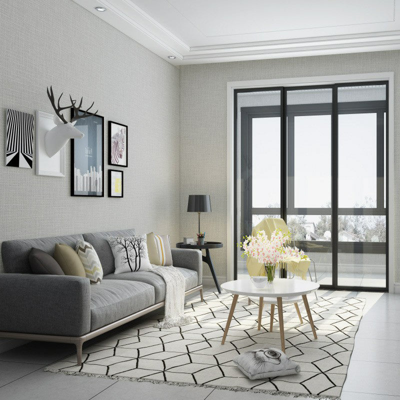 Simple Soft Color Non-Woven Wallpaper Smooth Solid Moisture-Resistant Wall Decor