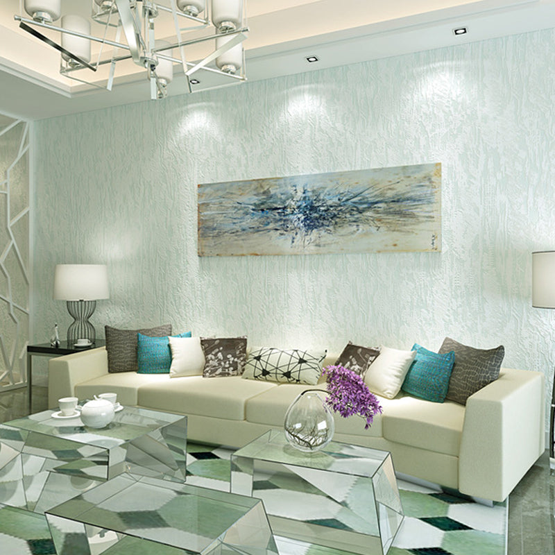 Semi-Gloss Vinyl Wallpaper Minimalistic Unpasted Solid Wall Covering in Soft Color