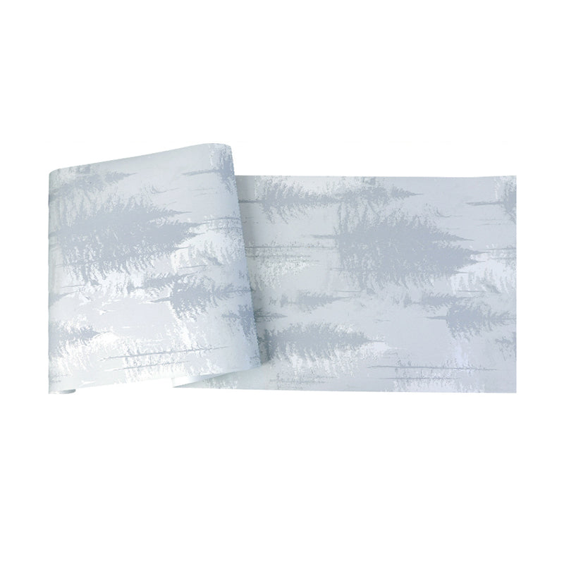 Pine Tree Forest Wallpaper Roll Nordic Style Smooth Surface Wall Decoration for Living Room