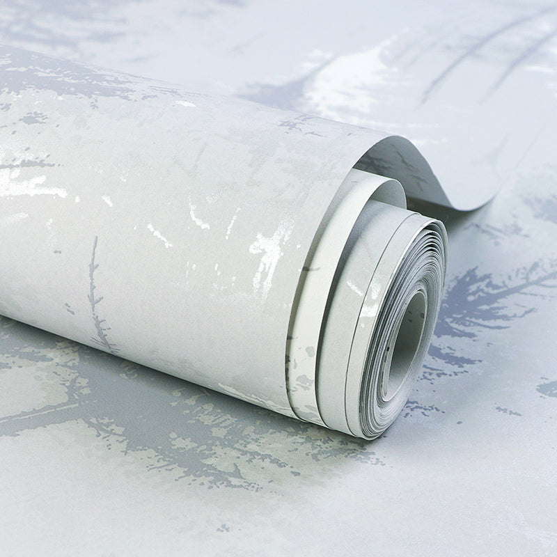 Pine Tree Forest Wallpaper Roll Nordic Style Smooth Surface Wall Decoration for Living Room