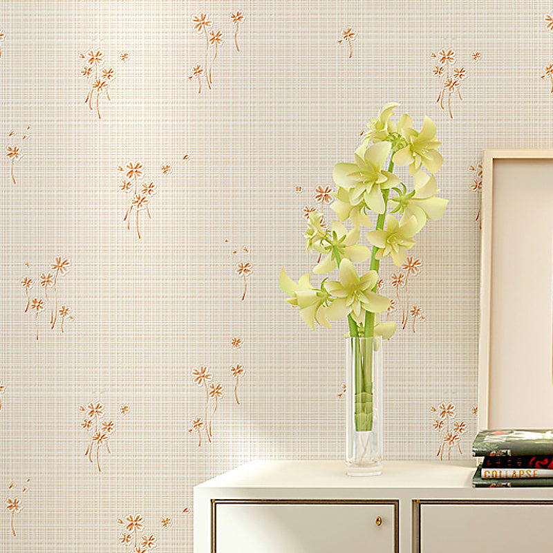 Country Girl's behangrol Wildflower pastelkleurige wandbekleding voor decoratie