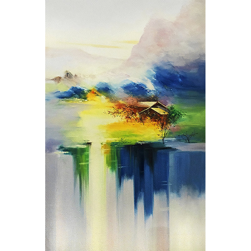 Illustration Hand Printed Wall Mural Extra Large Wall Covering for Living Room, Personalised Size