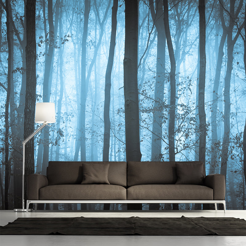 Photography Forest at Dawn Mural Large Wall Decor for Bedroom, Custom Size Available