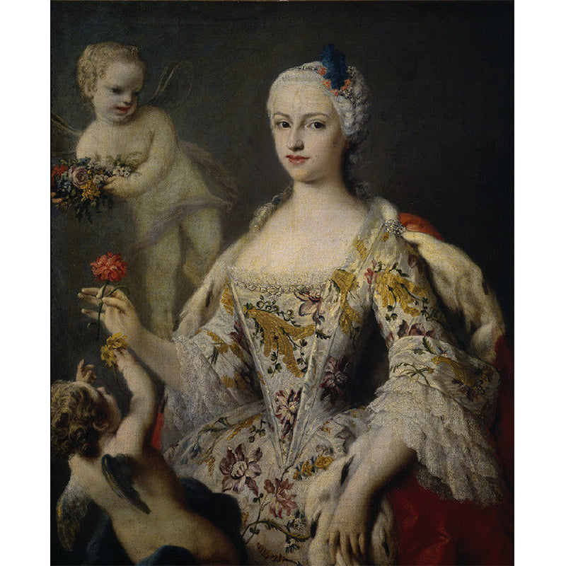 Huge Illustration Antique Mural Wallpaper for Living Room Decor with Elegant Beauty Design in Brown