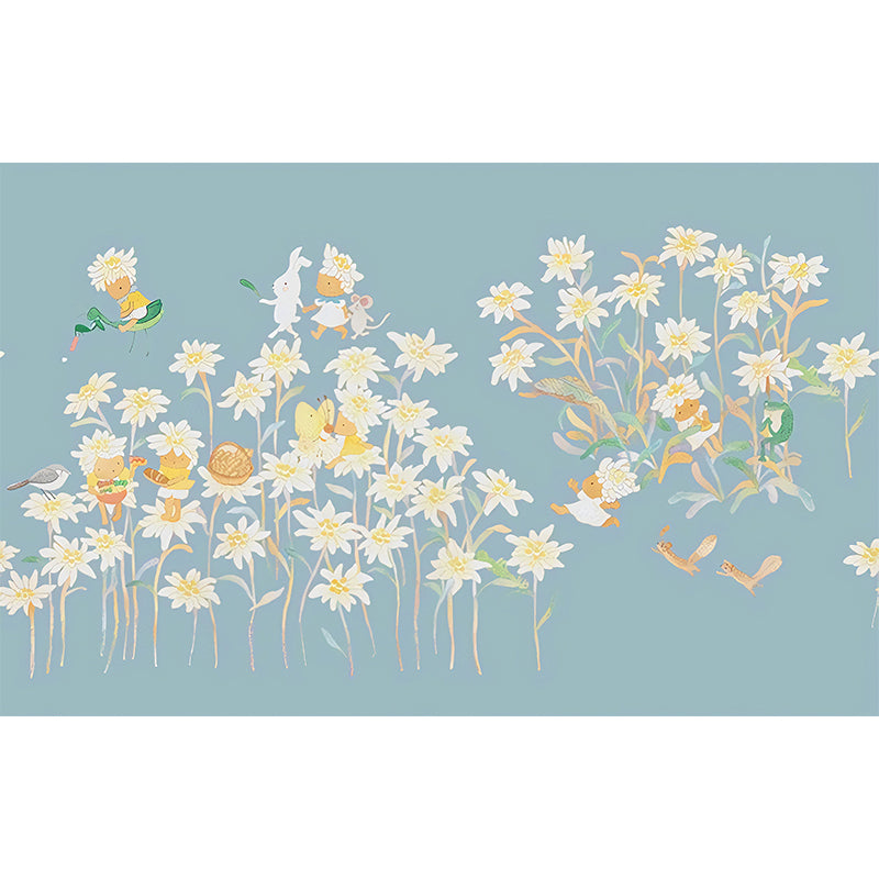 Peinture murale artistique pour bébé, motif de jardin féerique, décoration murale de couleur douce pour chambre d'enfant
