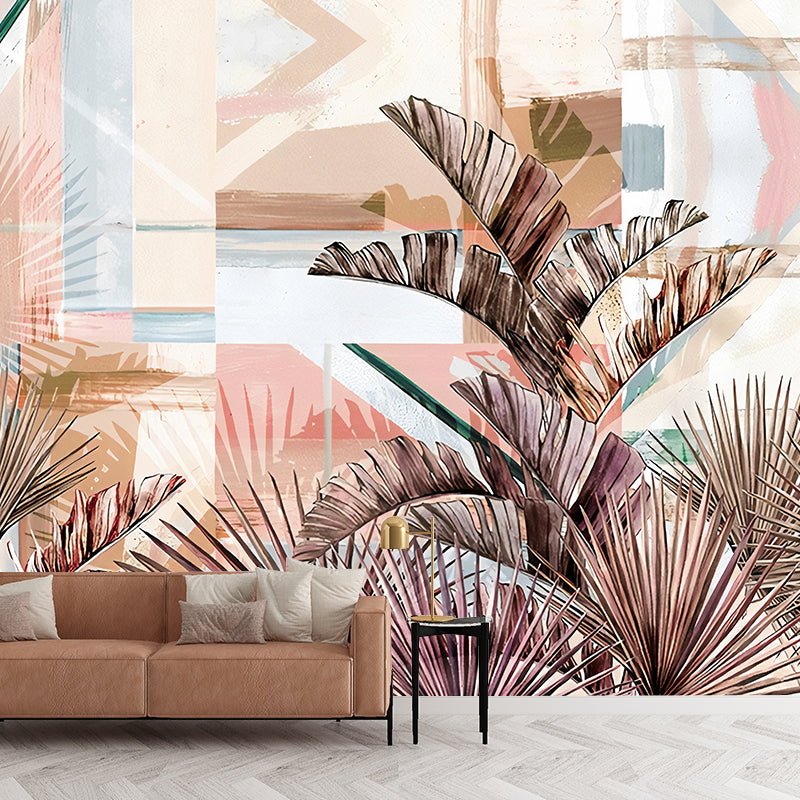 Banana Leaf Murals Tropical Moisture Resistant Loft House Wall Covering, Made to Measure