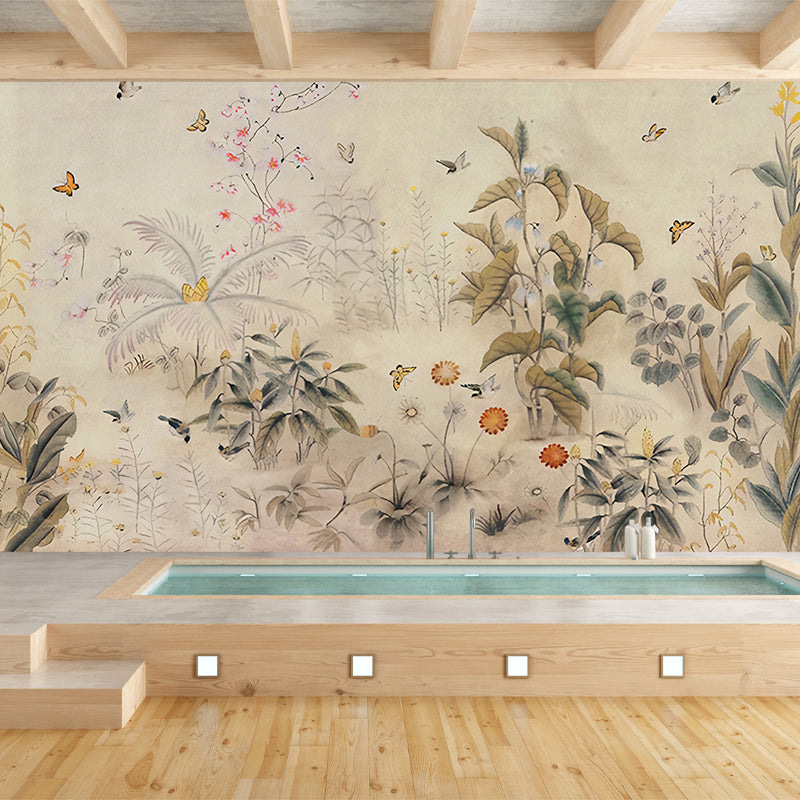 Botanics Wallpaper Murals Modern Waterproof Living Room Wall Covering, Size Optional